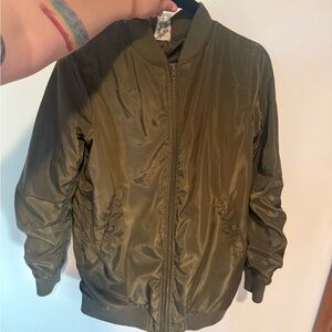 Sadie & Sage Olive Bomber Jacket size S